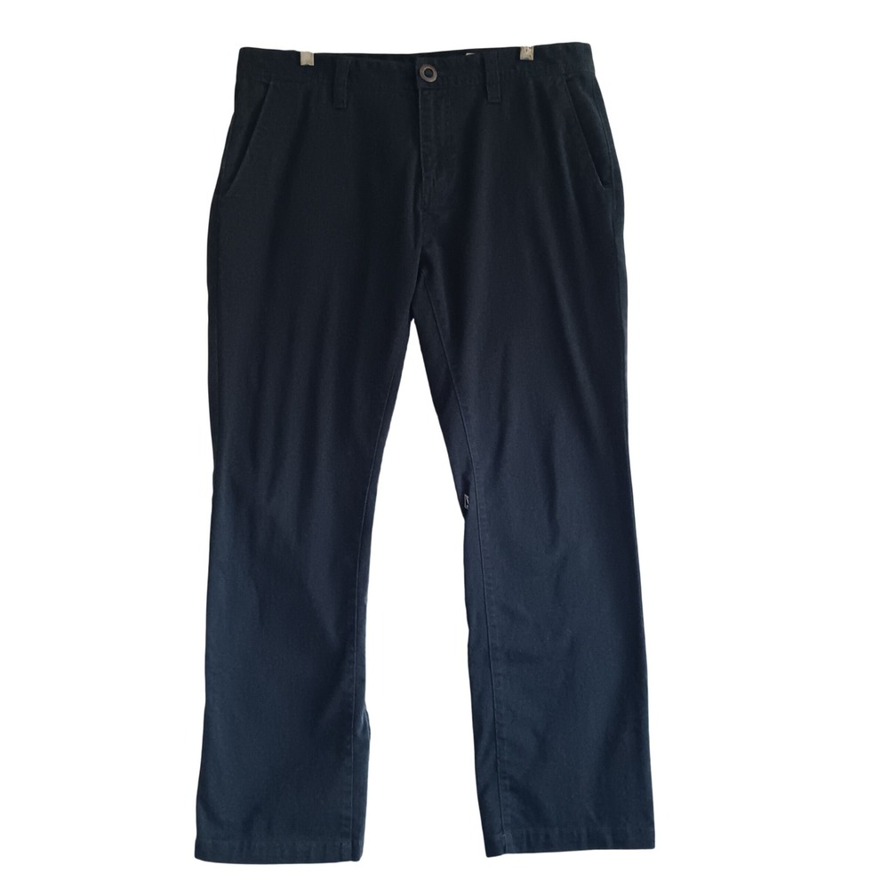 Volcom Chino Pants Mens 34 *measures 36x30 Navy Blue Frickin Modern Fit A1131807